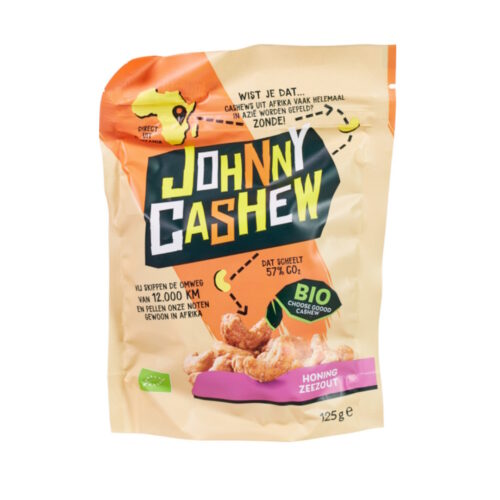 Johnny Cashew - Cashewnoten Honing Zeezout (125gr)